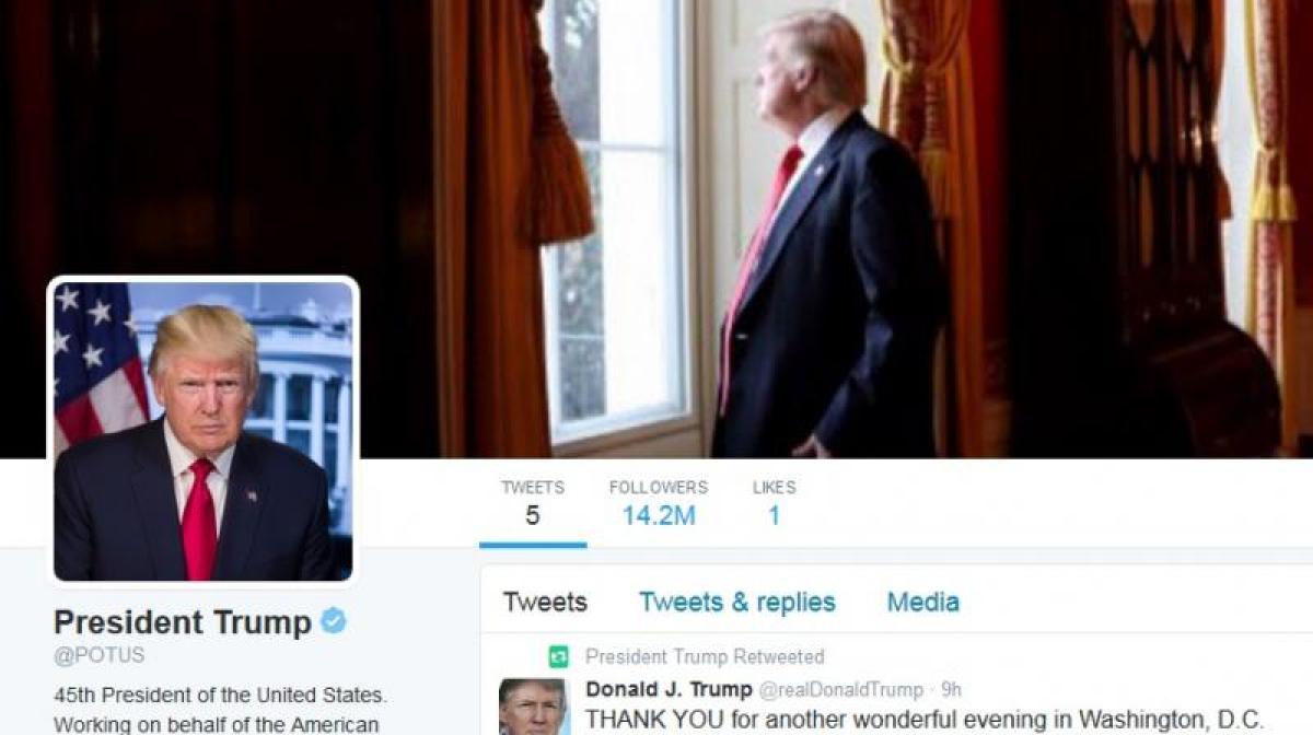 Donald Trump takes control of @POTUS Twitter handle